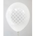 White Metallic Pattern Design Printed Balloons